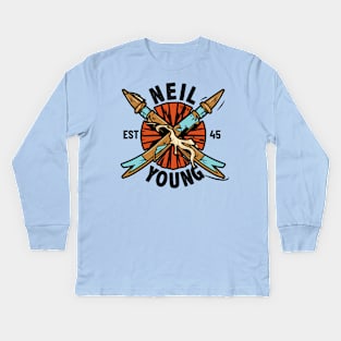 Neil Young - Broken Arrow Logo Kids Long Sleeve T-Shirt